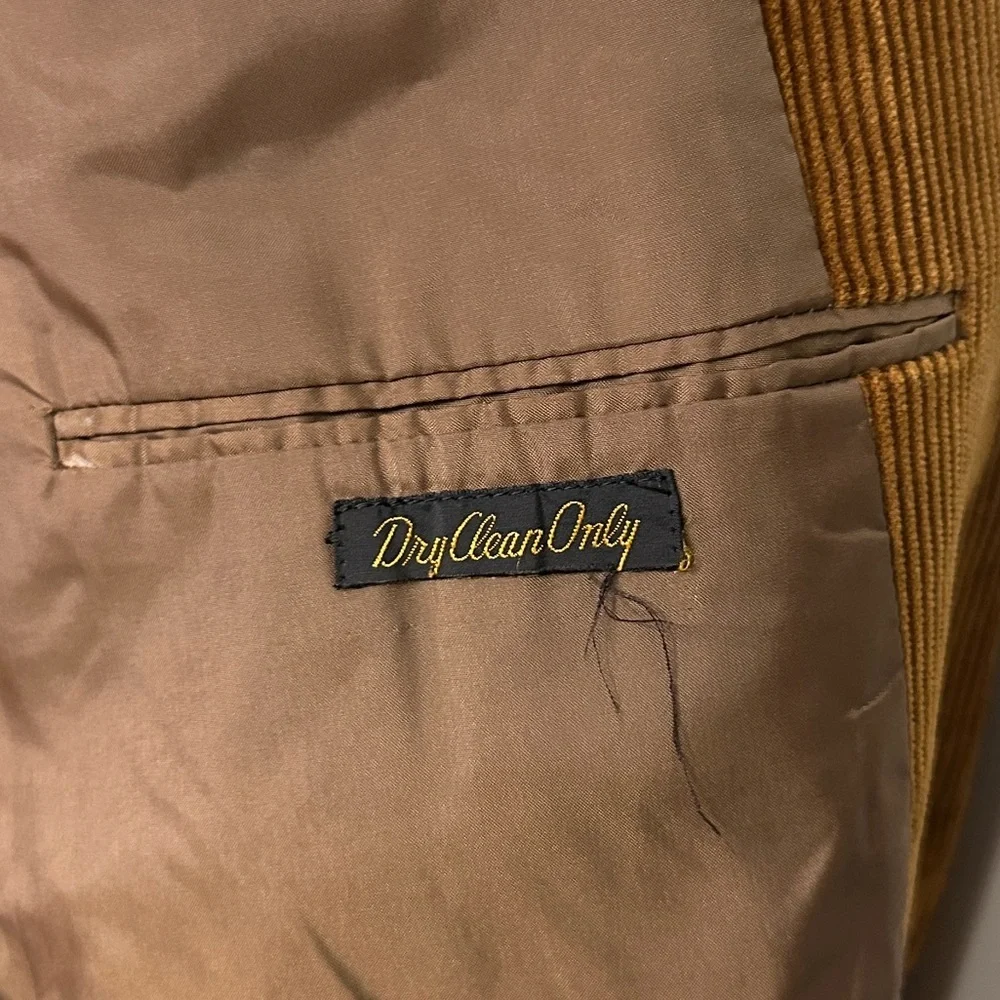 Vintage Brown Corduroy Blazer Mens Retro Sport Coat Dark Academia Preppy